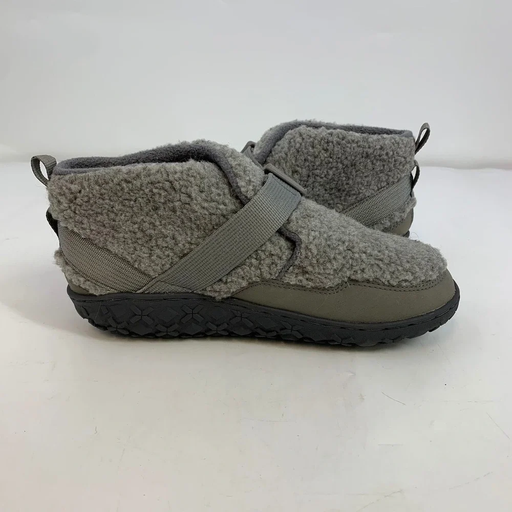 Chaco Revel Chelsea Cozy Gray Fleece Adjustable‎ Strap Ankle Boots Shoes